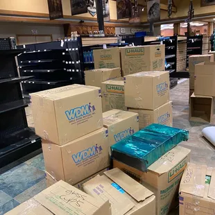 Boxed up a whole store, and had their own branded supplies!