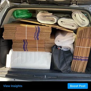 Moving supplies for free delivery