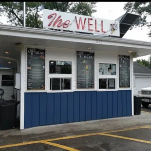 the exterior of the well