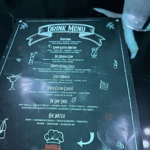 Drink menu