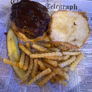 Burger was great, upgraded fry portions pretty weak.