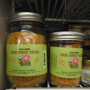 Gathered by our local apiarists, local bee pollen helps many allergy sufferers. It is loaded with minerals and helps the immune system
