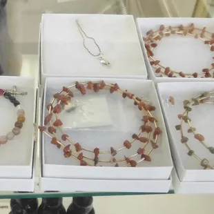 We also carry hand-made gift items.  Jewelry, aromatherapy diffusers, bath bombs...lots of unique items.