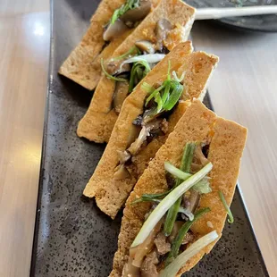 Shiitake mushroom stuffed tofu