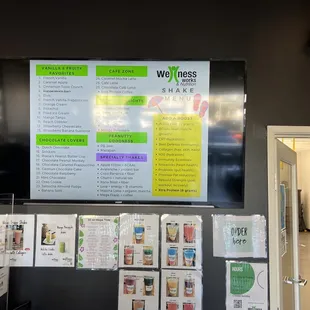 This is the options for what flavor you want as well as other menu items