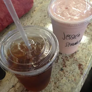 Strawberry Shake Post Sunday Morning Boot Camp