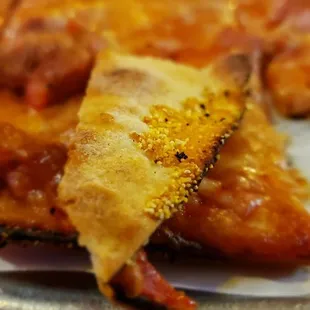 Thin crisp crust