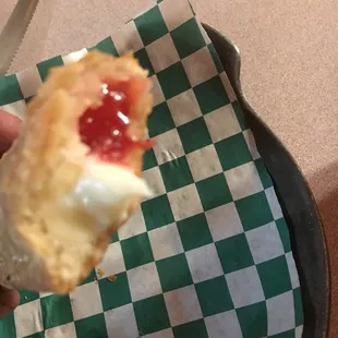 Strawberry fried pie. Very good.