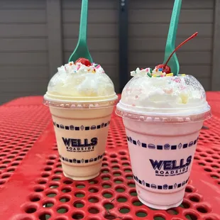 Celebration Shake and Strawberry Cheesecake Shake