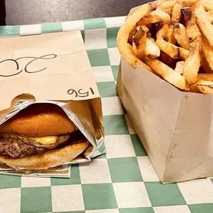 Double Oklahoma Burger and Fries