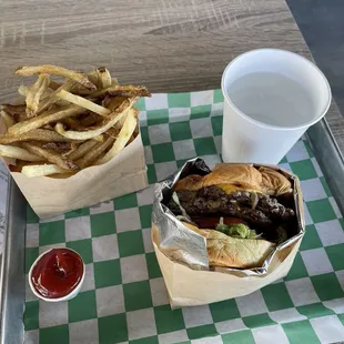 Double Oklahoma Burger, Hand-Cut Fries