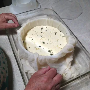 Cheese Class - molding the gouda.