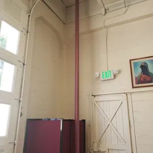 Super cool old fire station! Look at the sliding barn style doors too