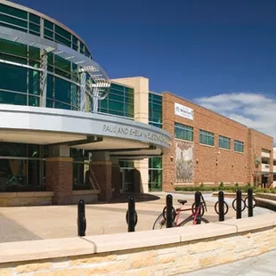 Exterior of Wellstone Center, with bike racks.