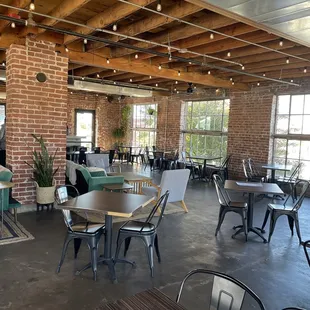 the interior of the brewery