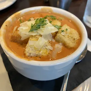 Tomato basil soup of the day