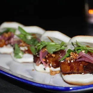 The Red Pork Belly Bao was made with shaoxing wine, peanut, rock sugar and cilantro.