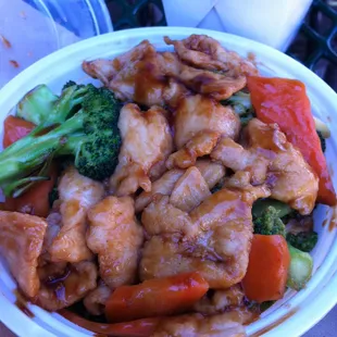 NOT from Wen Cai, but it IS what chicken and broccoli should look like, on the off chance that the owner or cook sees this.