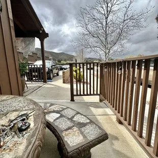 Patio dining available.