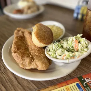 Fried Catfish at Nashville&apos;s old meat and three, Wendell Smith&apos;s Restaurant.