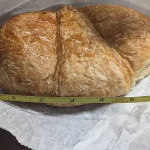 Ham and cheese croissant.