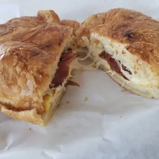Wendi's:  Bacon,  Cheese, and Egg Croissant