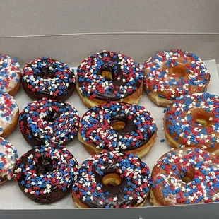 Delicious and patriotic donuts from hard-working Americans at Wendi'd Donuts