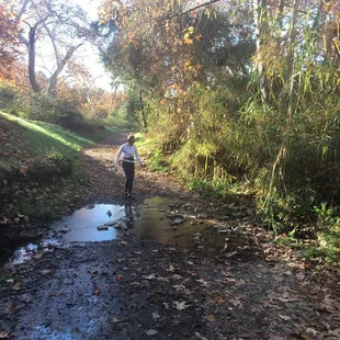 Trail running before Wendi's Donuts