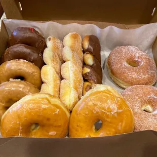 Donut dozen, but couldn't wait and ate one on the way home :)