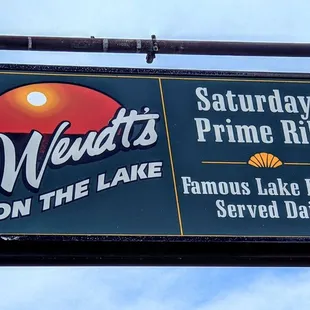 a sign for a restaurant