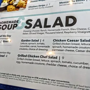 the menu