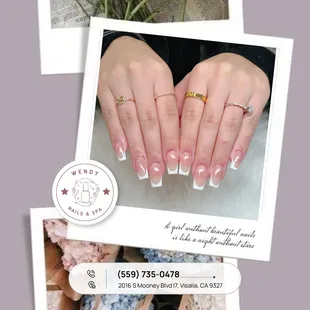 Elevate your style with the timeless elegance of White French Nails. A classic choice that adds sophistication to any look.