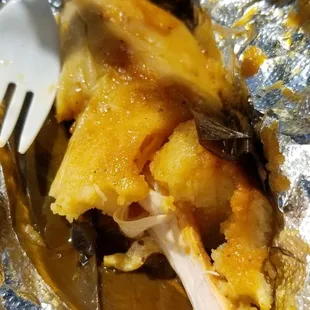 Inside my chicken tamale
