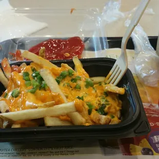 Ghost pepper fries, I  expected them to be spicy hot but they're not