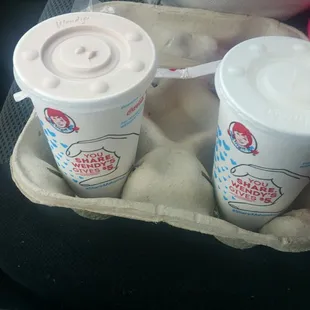 For a limited time only $0.50 Frosty's vanilla or chocolate so I got one of each with my greedy self.