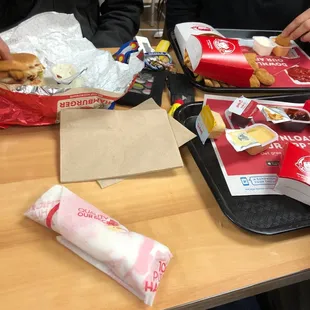 a tray of food on a table