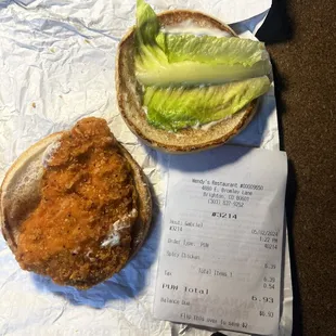 Spicy chicken sandwich