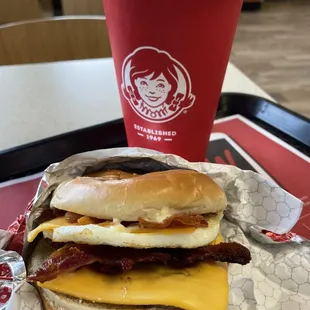 Breakfast Baconator with Free Coffee