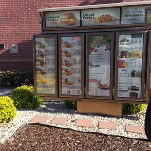 the menus of the restaurant