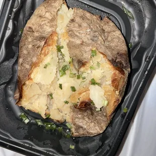 a piece of bread in a plastic container