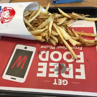 I burger and cold fries. Disappointed