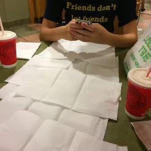 At least we can eat at the tables