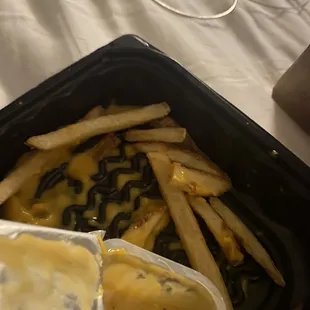 french fries in a plastic container