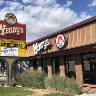 the front of the restaurant