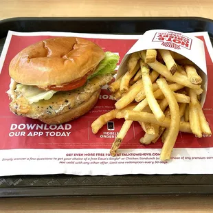 Grilled Chicken Sandwich with Medium Fries