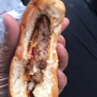 Ordered a baconator. Not the son of. Will go to the other drive thru of Dunkin next door.