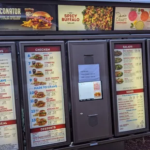 Drive-thru menu board.