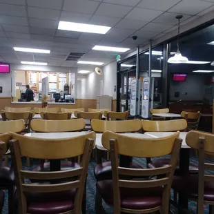 A resturant alone with Fiori. I guess her undyed hair scared them off!