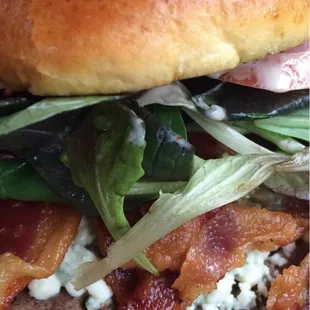Wendy's Bacon and Blue on Brioche.