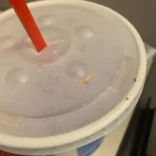 Nail clipping came from my drink